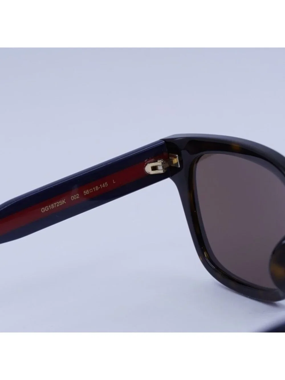 Gucci GG1872SK 002 Sunglasses Dark Havana/Blue/Red Square Frames